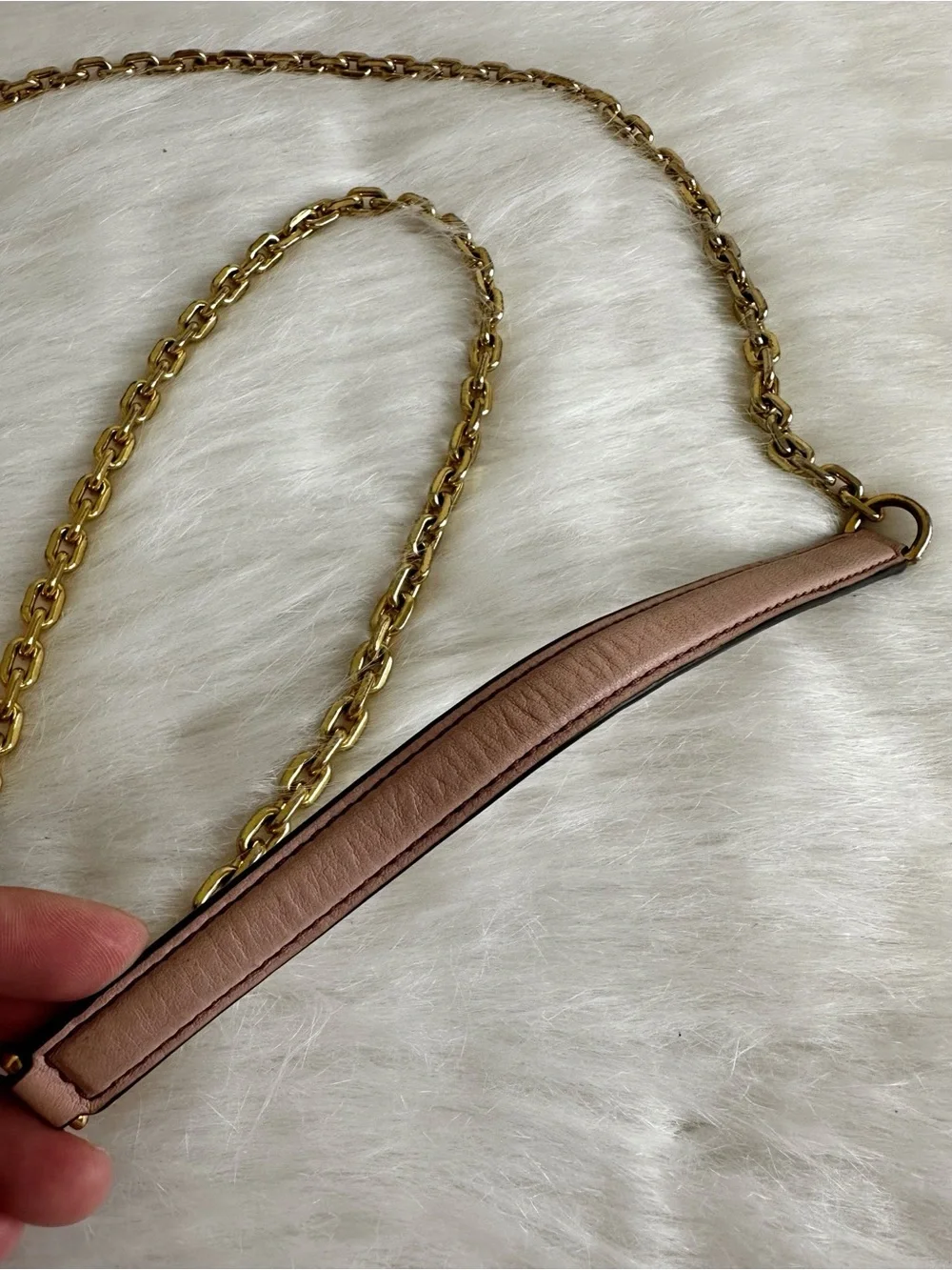 Marc Jacobs Pink Leather Gold Chain Wallet Crossbody Bag